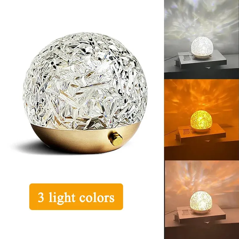 Lampe Projecteur LED D'ambiance 16 Couleurs - Effet Flamme Et Ondulation D'eau - Télécommande USB