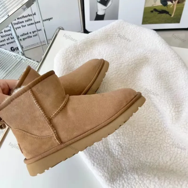Tasman Style Womens Ankle Boots Slip-On Sheepskin Fur Suede  display picture 1