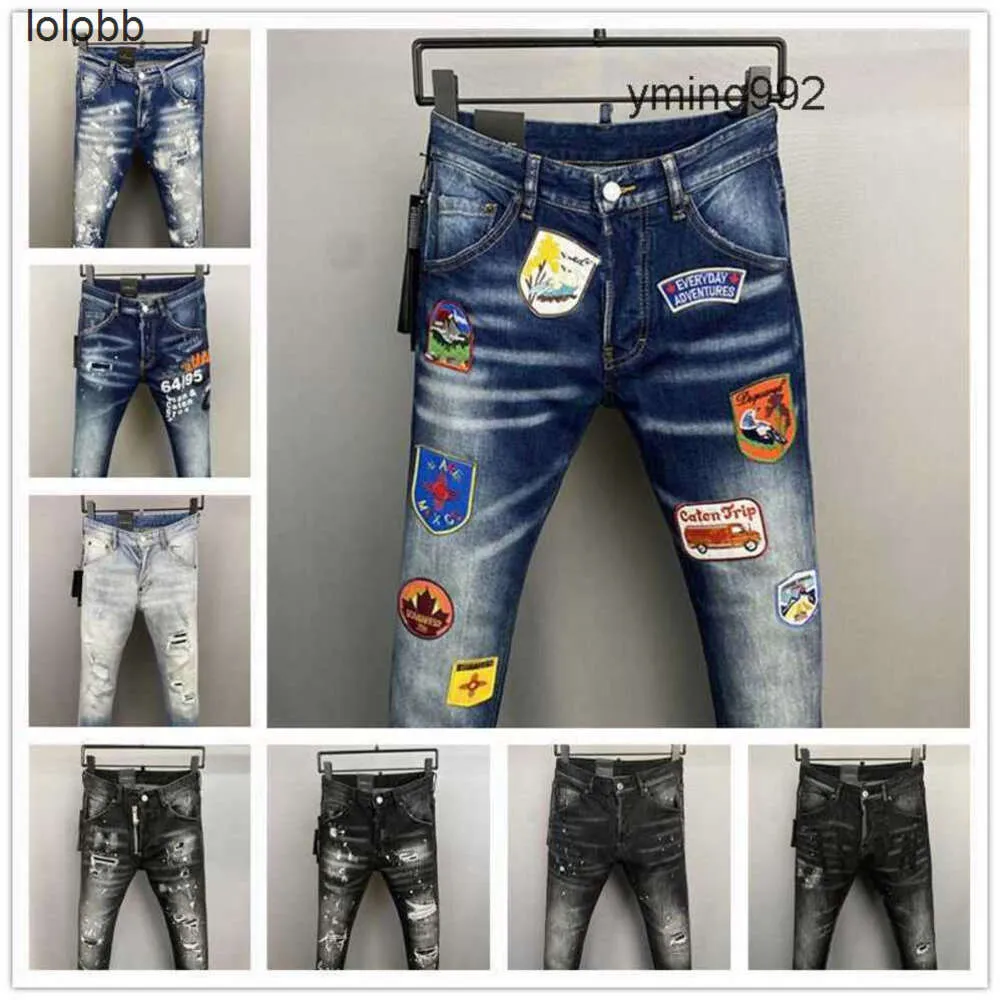 2023 Nya ankomster D2 Mens Luxury Purple Designer Denim Jeans Holes Trousers Dsquare Jeans Coolguy Biker Pants Herrkläder 2#035nylc