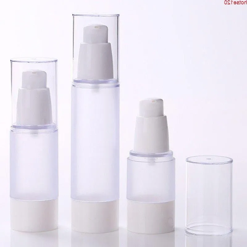 NOWOŚĆ 15 ml 30 ml 50 ml liczby komórkowych bez powietrza butelki przyborki przyborki do pojemnika kosmetycznego do napełniania plastikowego dozownika Butelki
