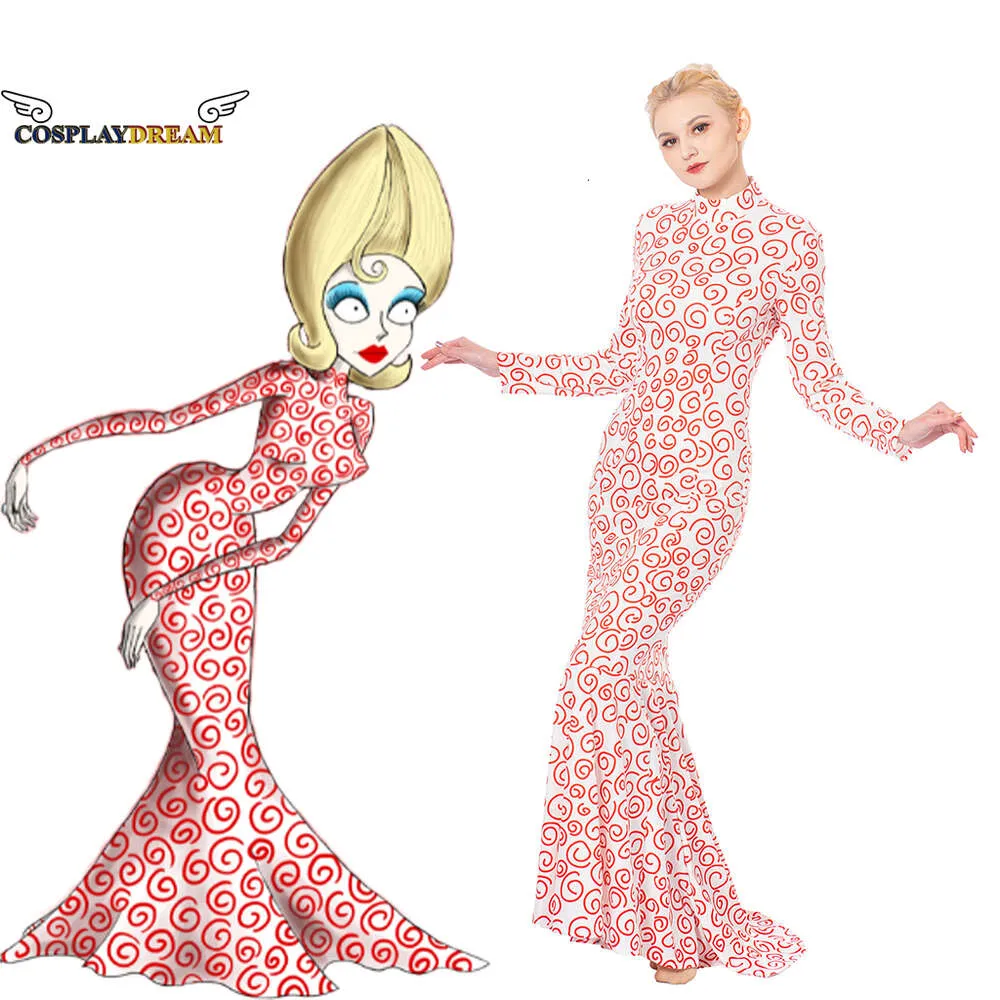 Martian Spy Girl Costume Lisa Marie Cosplay Fishtail Slim Printing Long