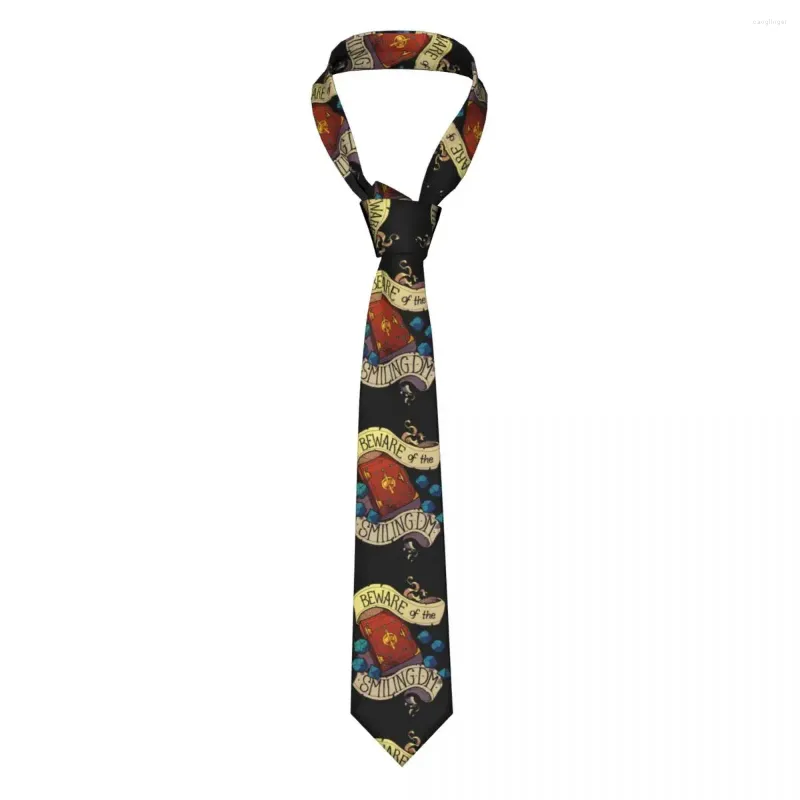 Strikjes Dnd Dice stropdassen Unisex 8 Cm smal Pas op voor de lachende Dungeon Master stropdas voor mannen dagelijks gebruik Gravatas Business