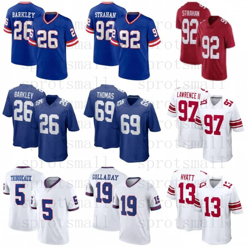 Saquon Barkley Kayvon Thibodeaux Football Jersey Custom Youth Jalin Hyatt Deonte Banks Daniel Jones Dexter Lawrols Taylor Darren Waller Michael Strahan Simms