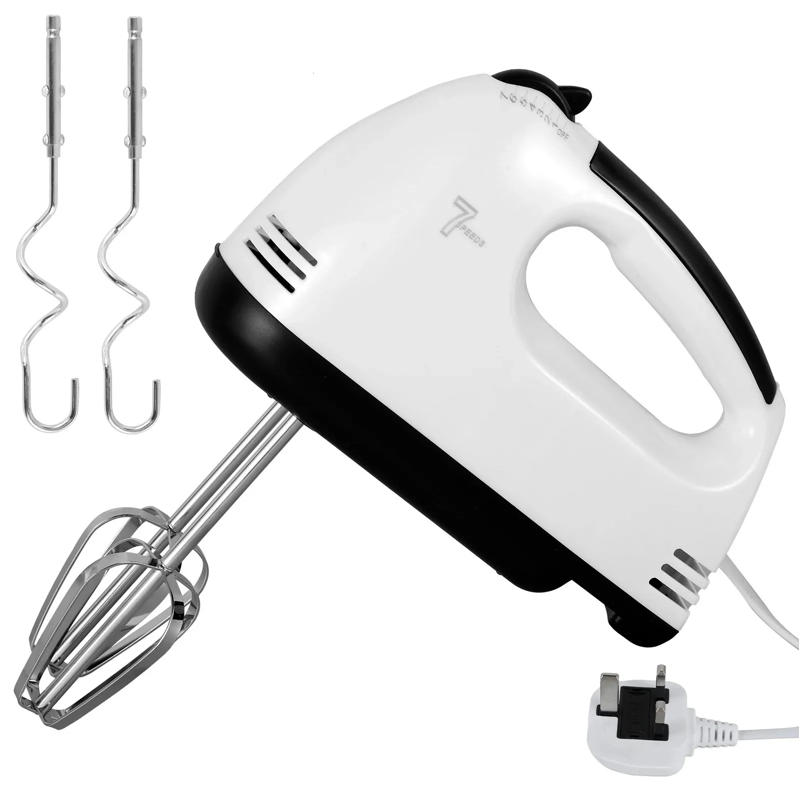 Egg Tools Electric Hand Mixer 7 Modes Separator Blender Portable Whisk Cake med 4 rostfritt stål Tillbehör Bakning 231018