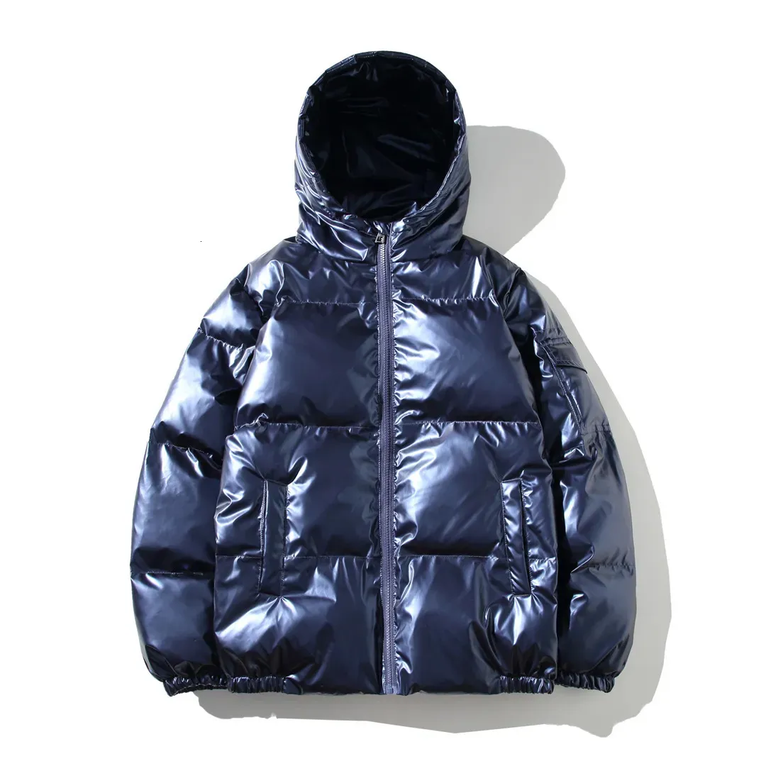Men seamless down hooded coat 2025
