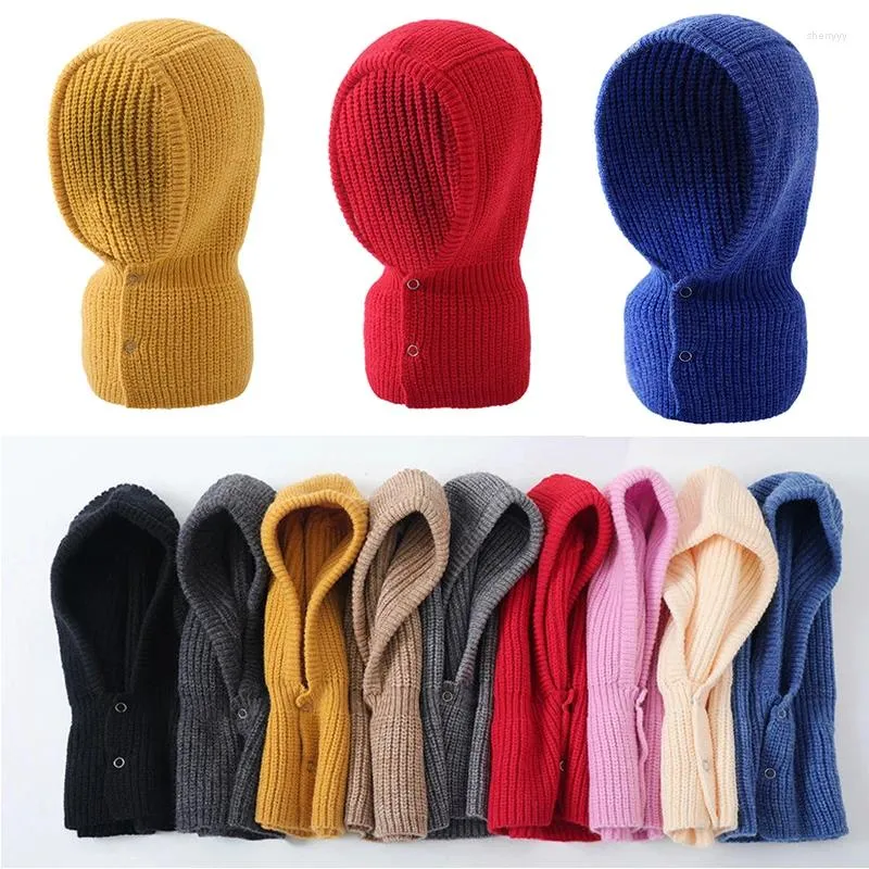 Szaliki Y2K Kobiety na dzianiny czapka z Kalikala Zima na zewnątrz unisex mężczyźni ciepłe ochronę ucha szalik wełna wełna pullover snood hat kołnierz