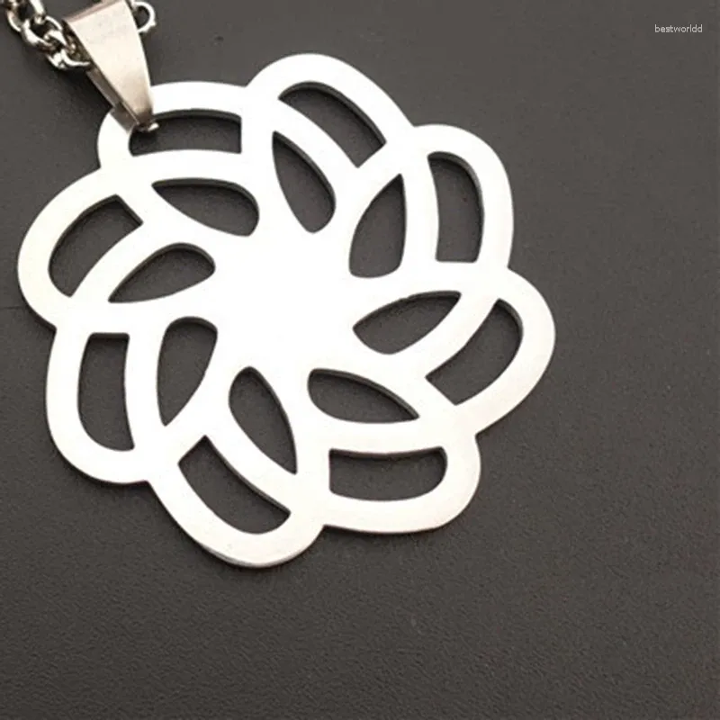 Pendant Necklaces 12 Pieces Peony Flower Stainless Steel Charms For Diy Necklace Plant Jewelry Component Wholesale