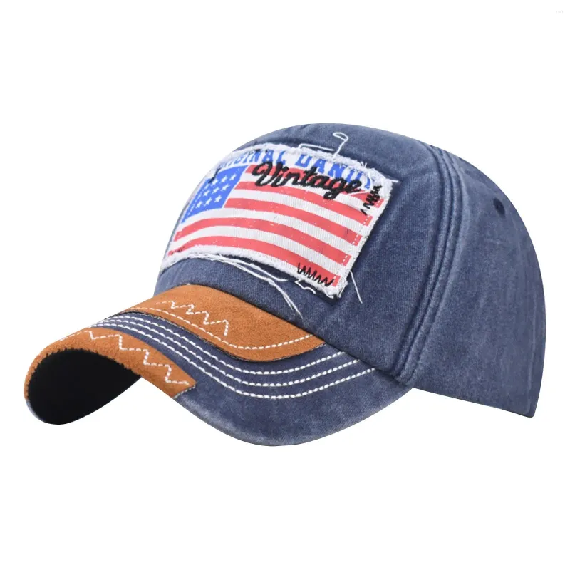 Bollmössor baseballhattar för män American Flag Patch Breattable Mesh Classic Justera bomull som kör utomhus sol