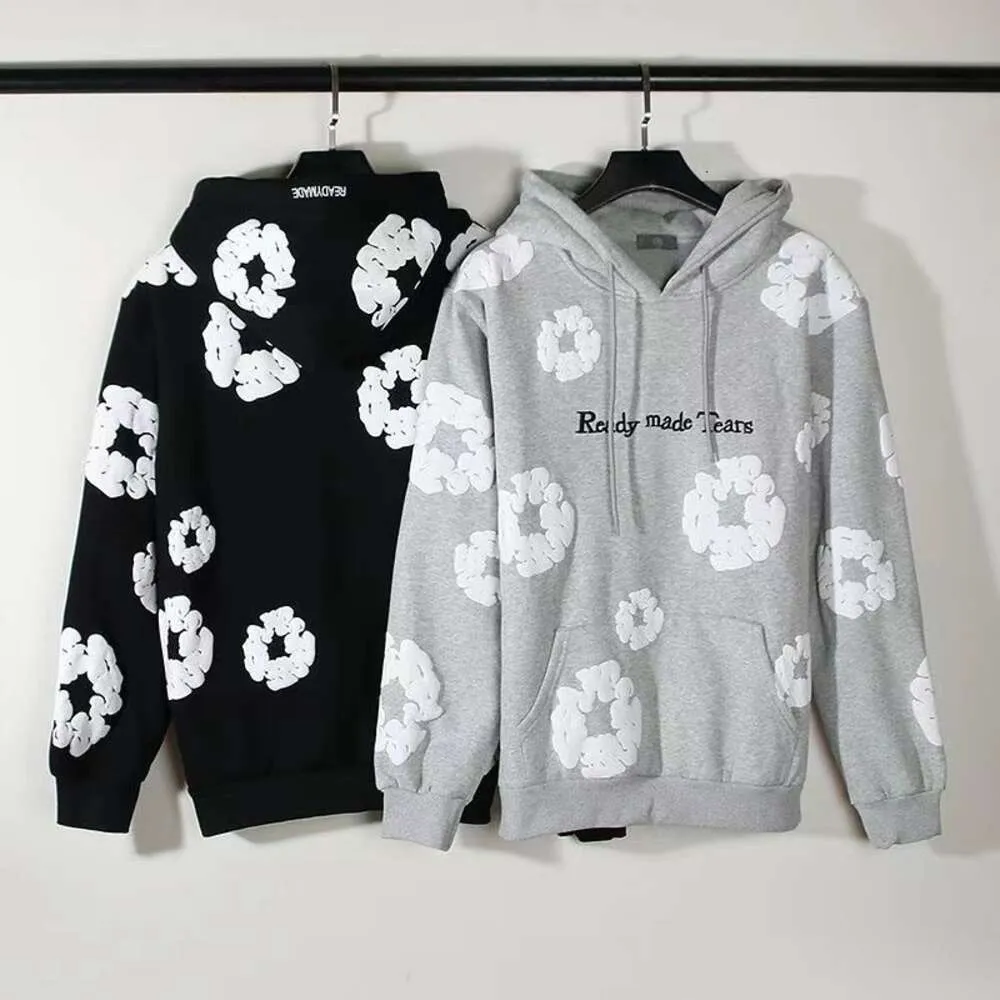 Off White Hoodie Hoodies With Roses On The Sleeves Hoodie Off