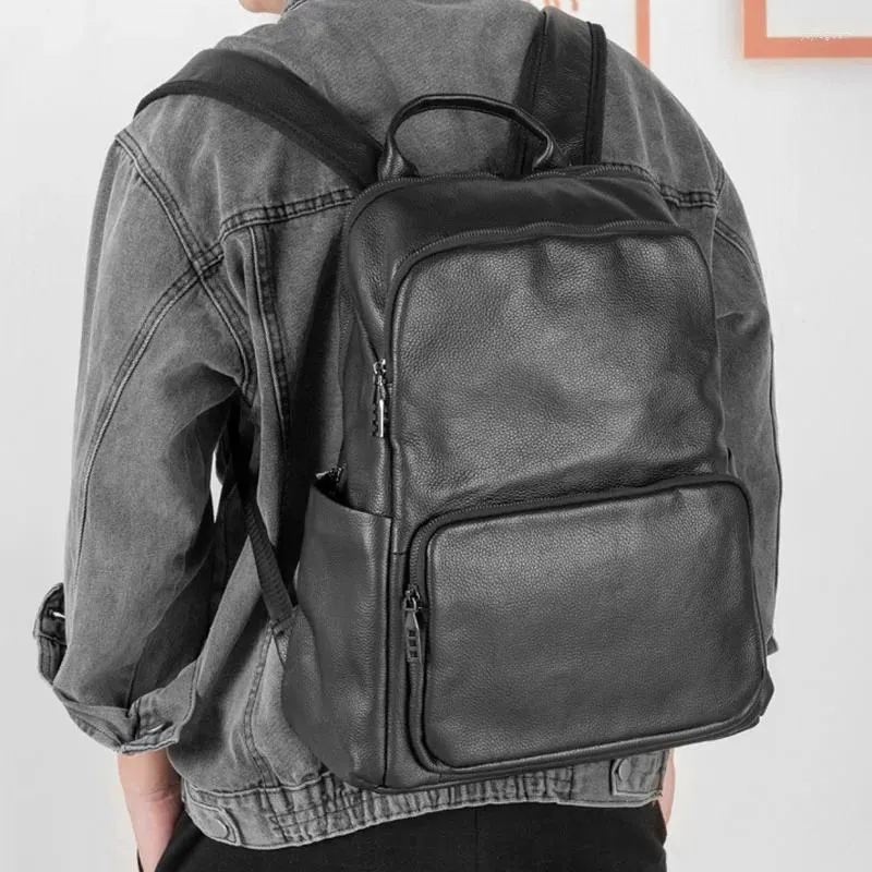 Sac à dos AETOO Original première couche de peau de vache en cuir pour hommes japon et corée du sud sac d'école tendance grande capacité Bu