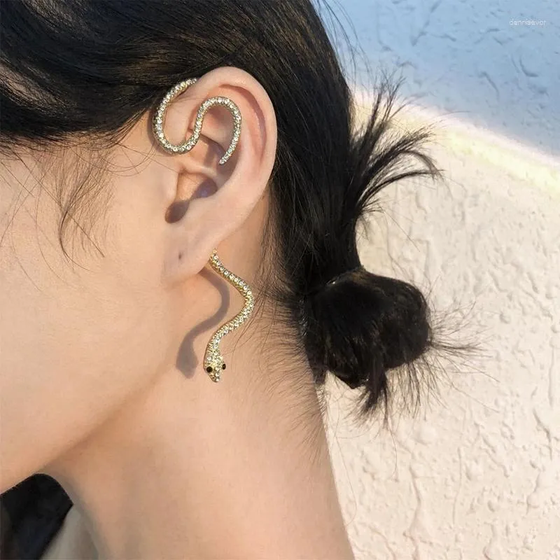 Boucles d'oreilles à dos pour serpent créatif, sans perçage, Cartilage, Clip sur enveloppe, bijoux de fête de bal, 2024