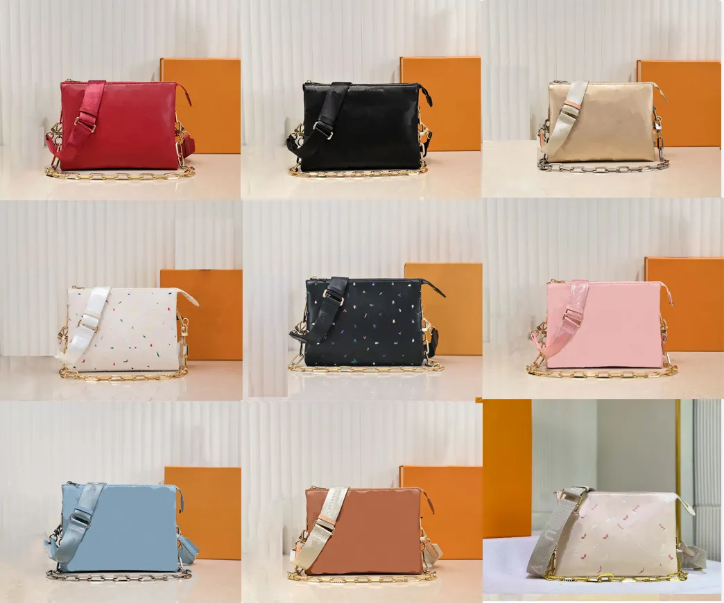 M57783 M57790 Coussin PM Woman Women Torba oryginalna skórzana skórzana wytłoczona łańcuch torby kuzynowej noszenie torebki sprzęgło torebki crossbody luksusowe projektanci shouler torba