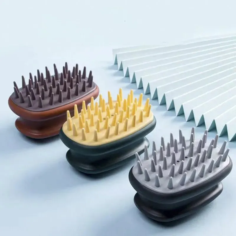 Hair Brushes Silicone Washing Brush Massage Adult Tool Shampoo Comb Head Scalp Scratcher 231017