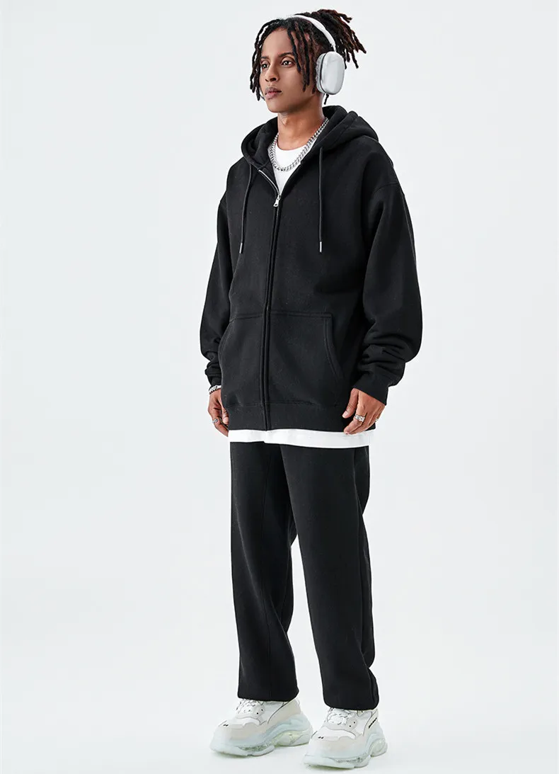 Wholesale Heavy Cotton Blend Fleece Sweatsuit Unisex Blank Plain