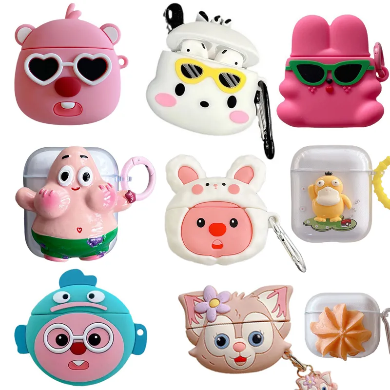 Save Big on Bulk Cartoon Airpod Case Cute Cartoon Case For Airpods  Pro Generation 3D Funny Silicone Case Cover Airpods Pro2 Earphone Cases 