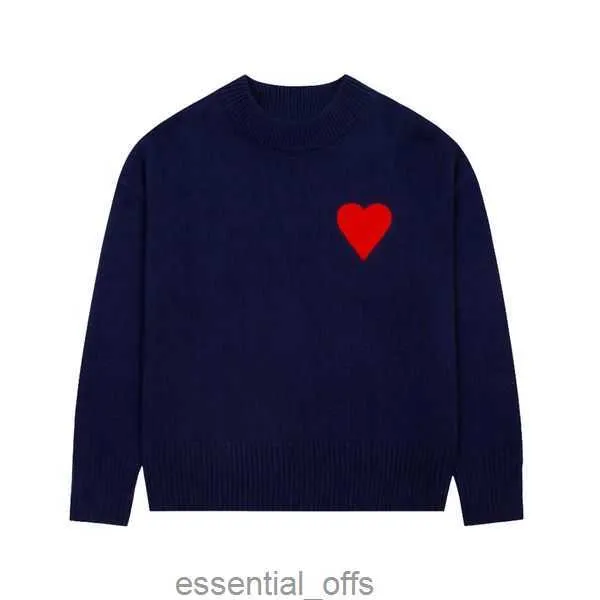 Fashion Amisweater Paris Sweater Mens Designer Knitted Shirts Long Sleeve French High Street Embroidered A Heart Pattern Round Neck Knitwear Men Women Am S-XL2HEA