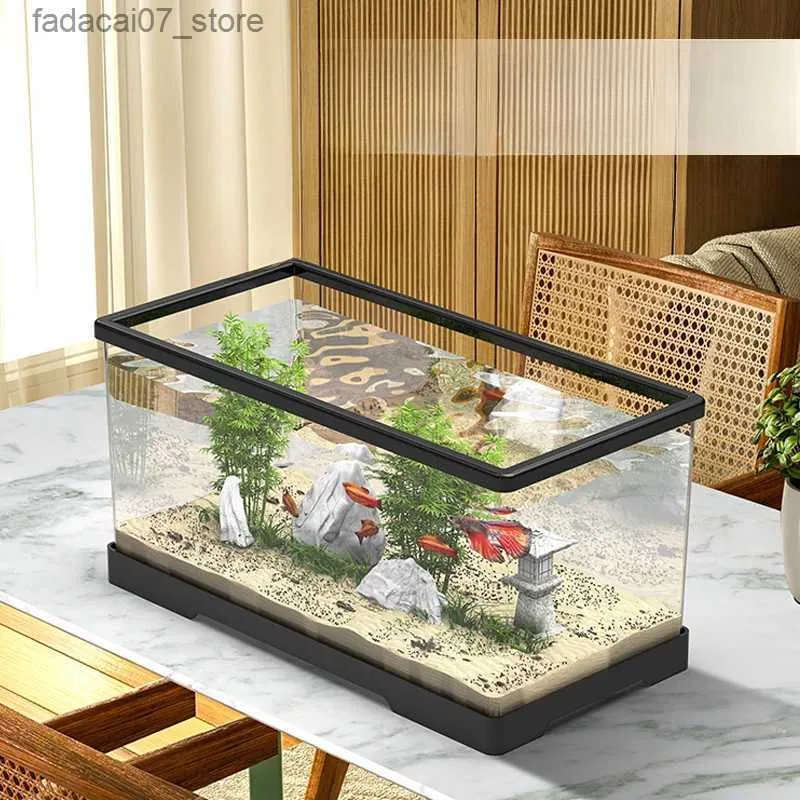 Small Box Large Fish Tank Ornaments Tank With Desktop Filter For Home,  Turtle Breeding, And Pet Care QF50YG YQ231018 From Fadacai07, $45.87