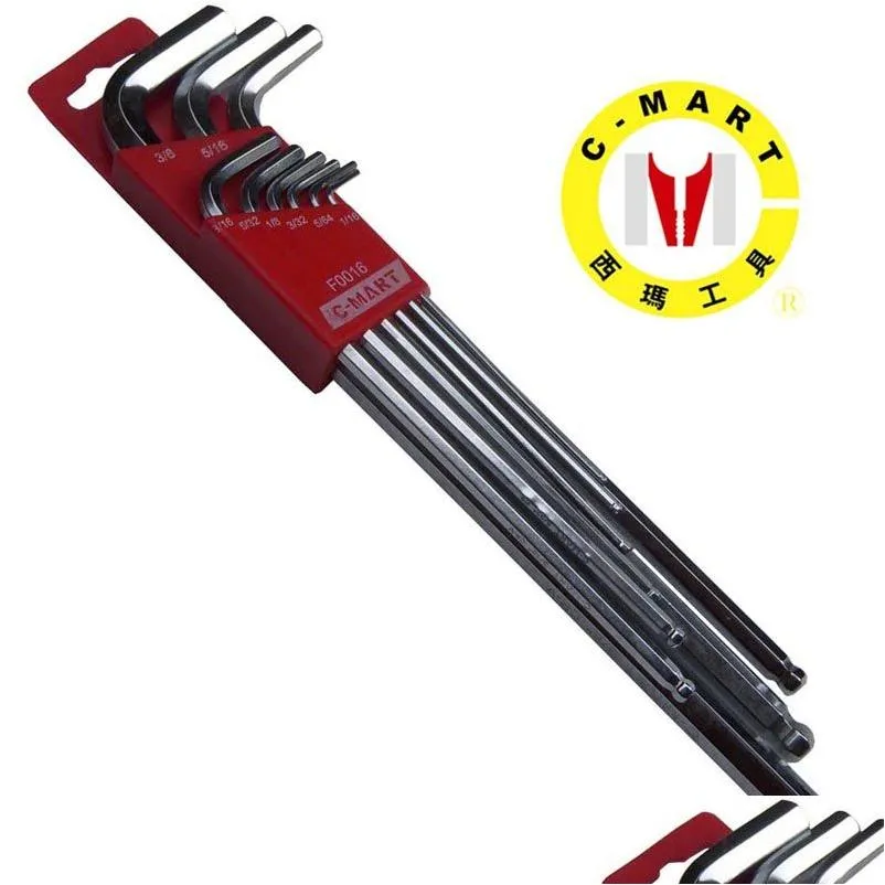 أدوات اليد الأخرى 9pc ball point hex مفتاح مفتاح إضافي arm arm arm arm allen مجموعة داخلية سداسية مفاتيح CRV hexagon spanners metric english s dhoqw