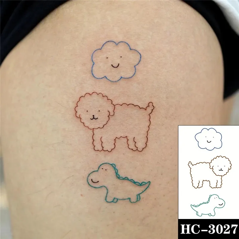 30 Sheets Temporary Tattoos Colorful Cartoon Girls Cats Cute Small Fake  Stickers | eBay