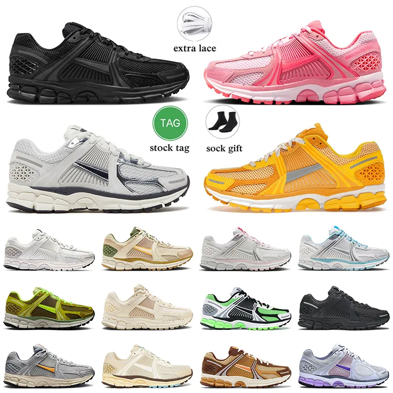 Nike Air Zoom Vomero 5 Chaussures de course en mousse rose Runner Chaussures de course Vomeros poussière photonique métal argent chaussures【code ：O】