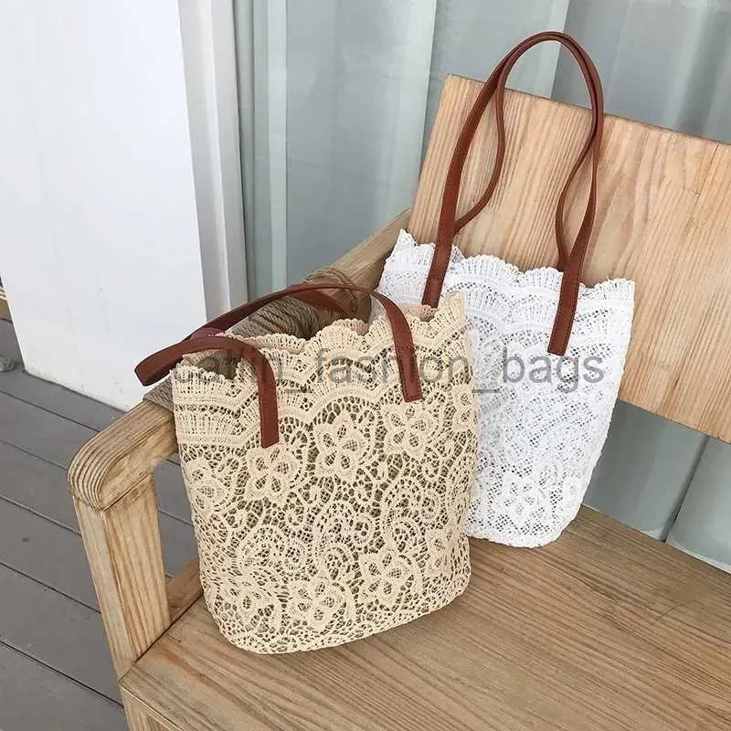 Shoulder Bags Bags Spring and Summer Korean Mori Lace Beautiful One Soulder andbag Ladies Large Capacity Bucket Sopping Bagcatlin_fashion_bags