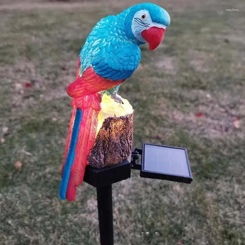 Piece Solar Parrot Light Outdoor LED Stake Patio Lawn Decoration Modeling