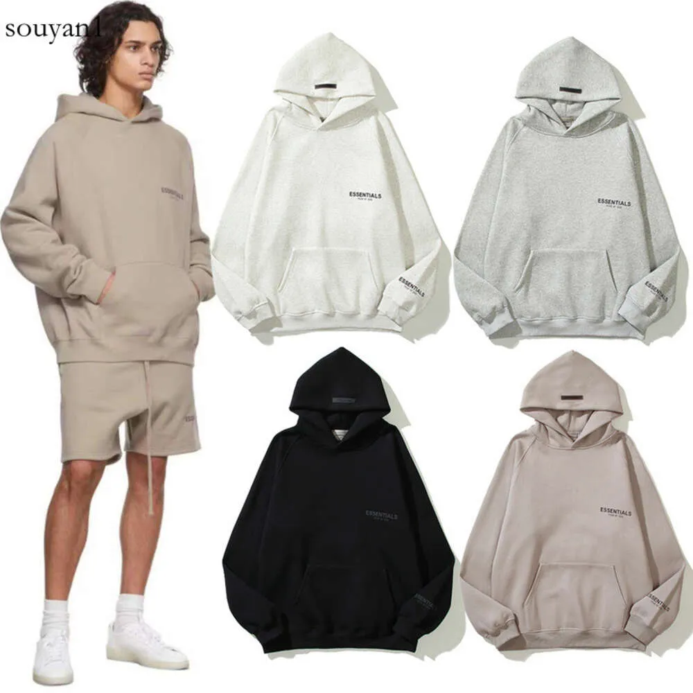 ESS2022 Herr- och kvinnors par tröja Fashion Autumn and Winter New Print Fashion Casual Men's and Women's Hooded Par tröja