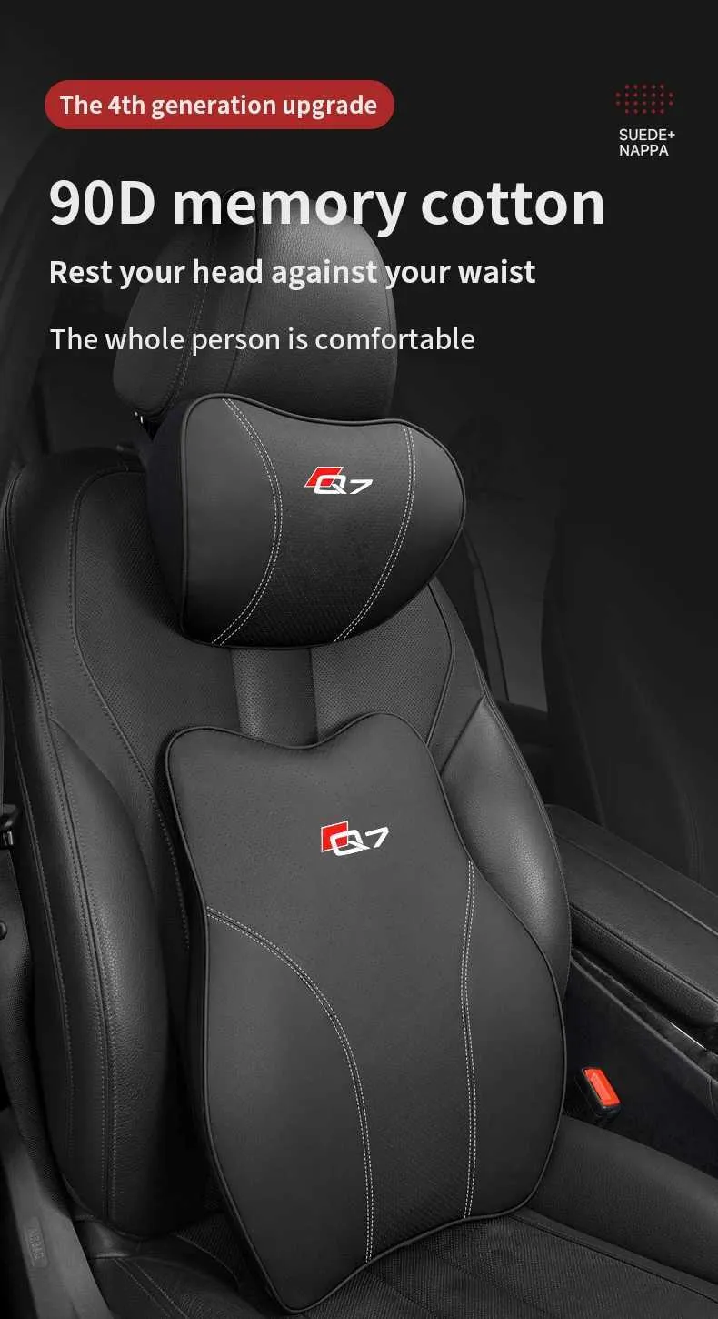Sitzkissen Auto Nackenkissen Verstellbare Kopfstütze 3D Autositzkissen Für Audi  Q7 Kopfstützenteile Q231018 Von 6,43 €