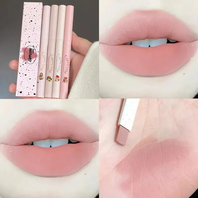 Batom 3D Lábios Veludo Matte Lip Liner Lápis À Prova D 'Água Duradouro Plump Batom Natural Contorno Lábios Linha de Contorno Maquiagem Lipliner Pen 231017