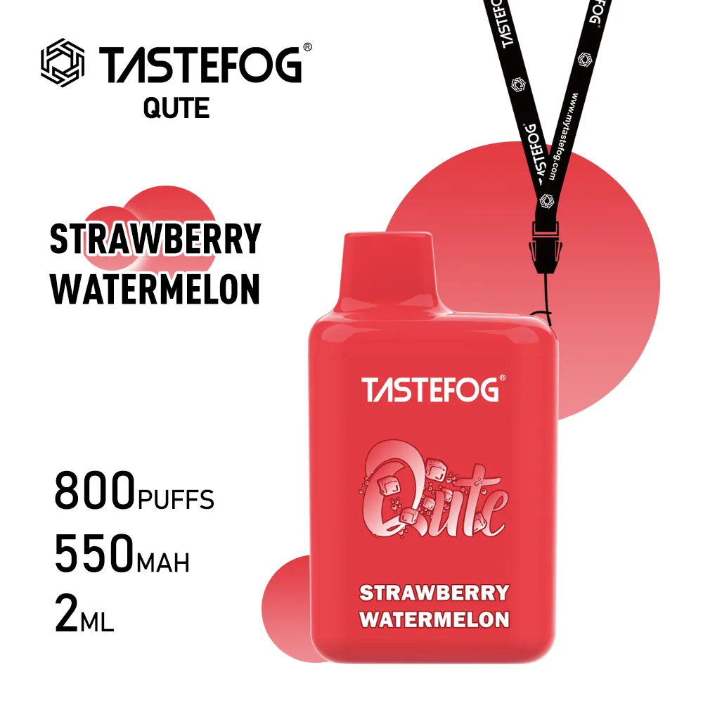 Original Tastefog Qute Disposable Vape 800 Puff 2% 2ml TPD Electronic Cigarette 15 Flavor Wholesale Price With Free Lanyard