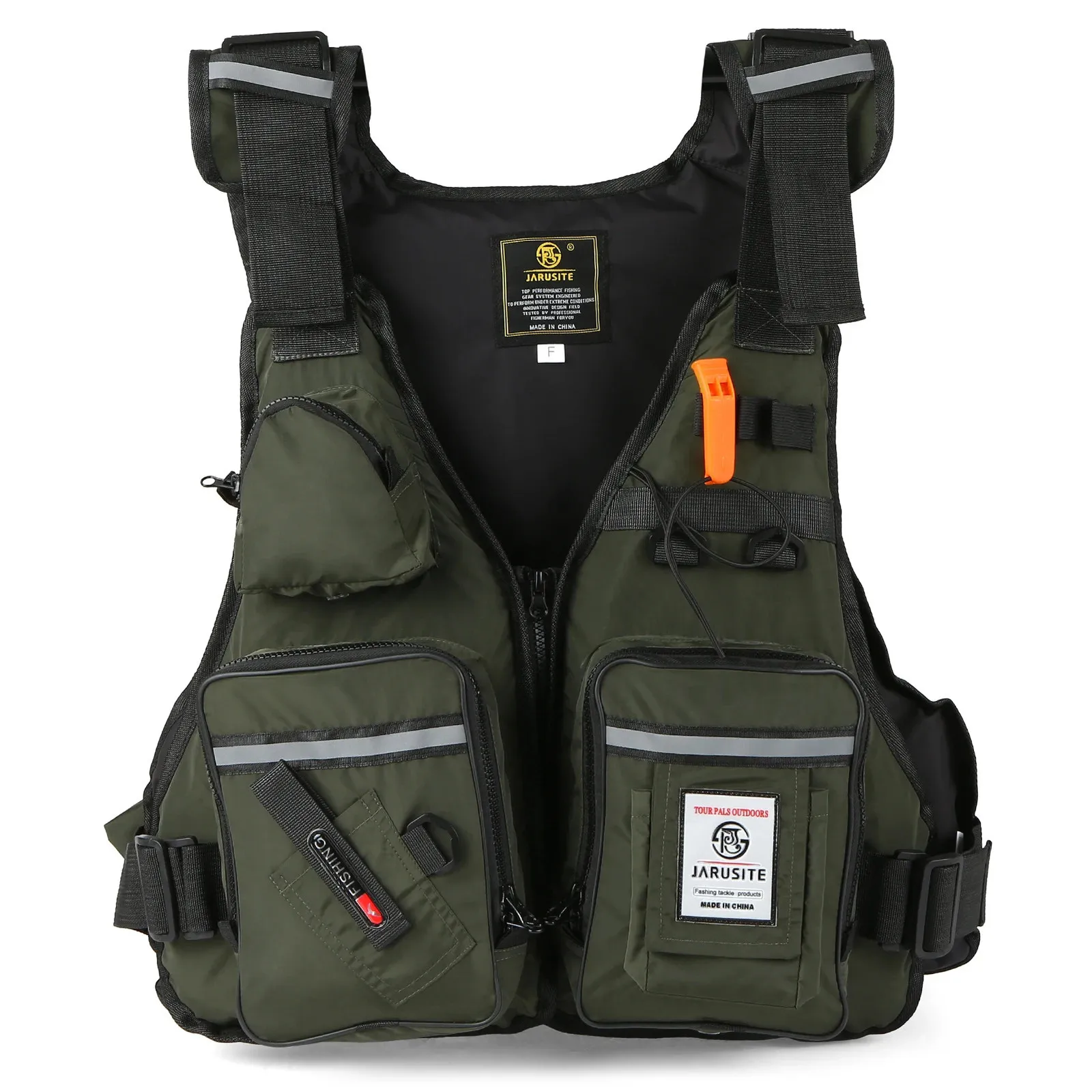 Mäns västar Män Professionell livjacka Buoyancy Suit Portable Fishing MultiCockets Waterproof Sea Justerable Vest 231018