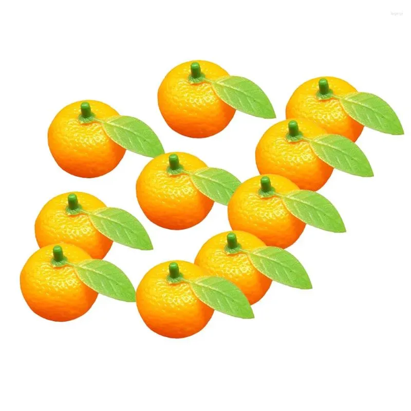 Party Decoration Fruit Plate Simulation Orange Flower Arrangement Plastic Foam 3.3x3.2cm Fake Artificial