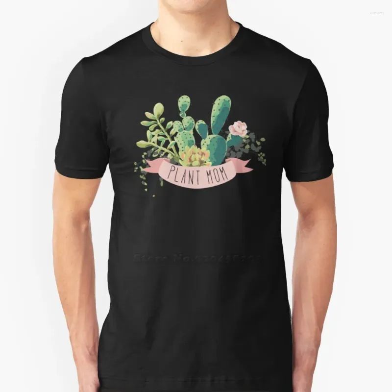 T-Shirts pour hommes plante maman chemise col rond manches courtes T-Shirts fleur succulente Cactus mignon Hipster