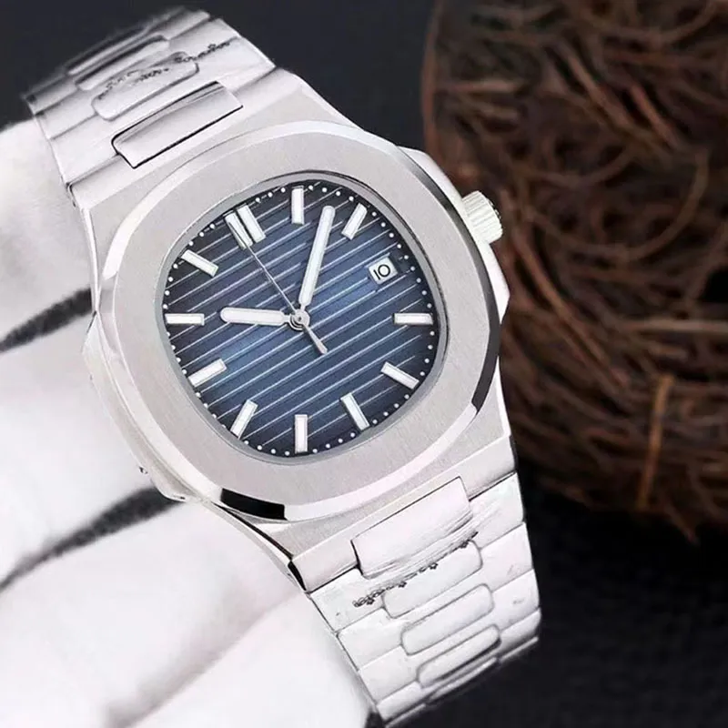 PP Luxury Watch Silver Case Blue Dial Nautilus 40mm Automatic