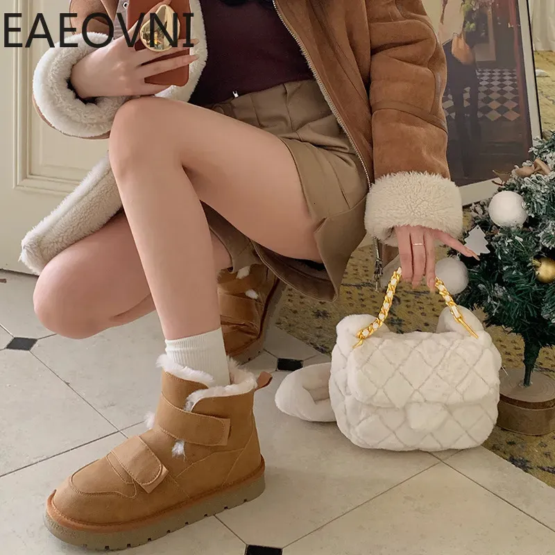 Women s Snow Warm Platform Boots Comfortable Waterproof Short Boots