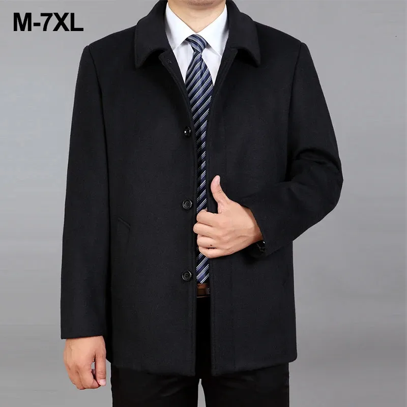 Męska mieszanka wełny męska kurtka jesienna wełniana płaszcz groch zima ciepłe mieszanka Zapip Trench stojak stojak odzież 231017