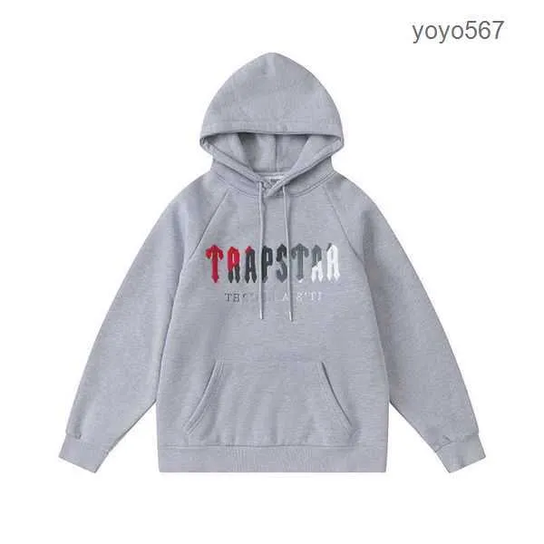 Sweatshirts Men's Hoodies Sweatshirts Trapstar Hoodie Bla Fleece Men Women Towel Embroidered Sweatshirt Trapstars Windbreaker Tuta Trapstar WAW5