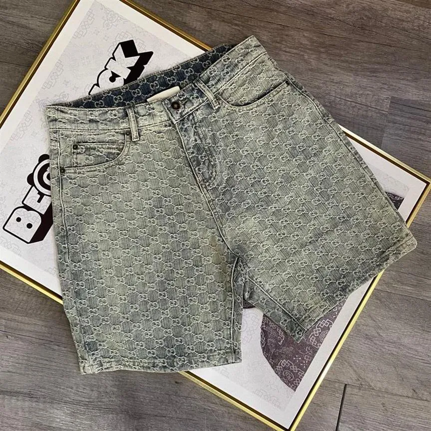 Shorts pour hommes le dernier short en jean de créateur d'été de haute qualité conception de matériau Jacquard version droite des hommes décontractés de luxe sh274H