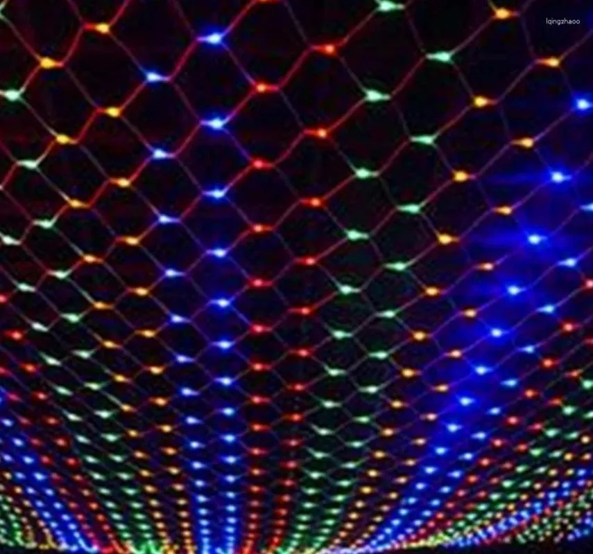 Snaren LED Net Mesh String Fairy Lights 204 LEDs 6,56 Ft X 9,84 8 modi Transparantie Waterdicht Kerst Decoratief