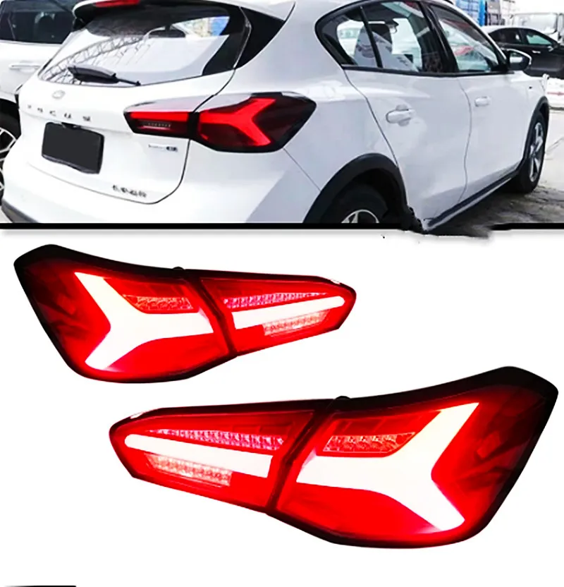 Auto Taillight Assembly for Ford Focus Hatchback 20 19-2023 Styling LED Running Lights Turn Signal Bakbromsljus