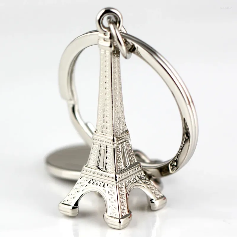 Klapety Eiffel Tower Biekułek Kreatywny romantyczny budynek mody Model sieci kluczy Pierścień Keyring Holder 86046
