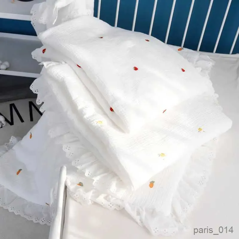 Decken 150x120cm Winter Dicke Musselin Baumwolle Decke mit Spitze Weiche Kinder Tröster Prinzessin Mädchen Krippe Quilt