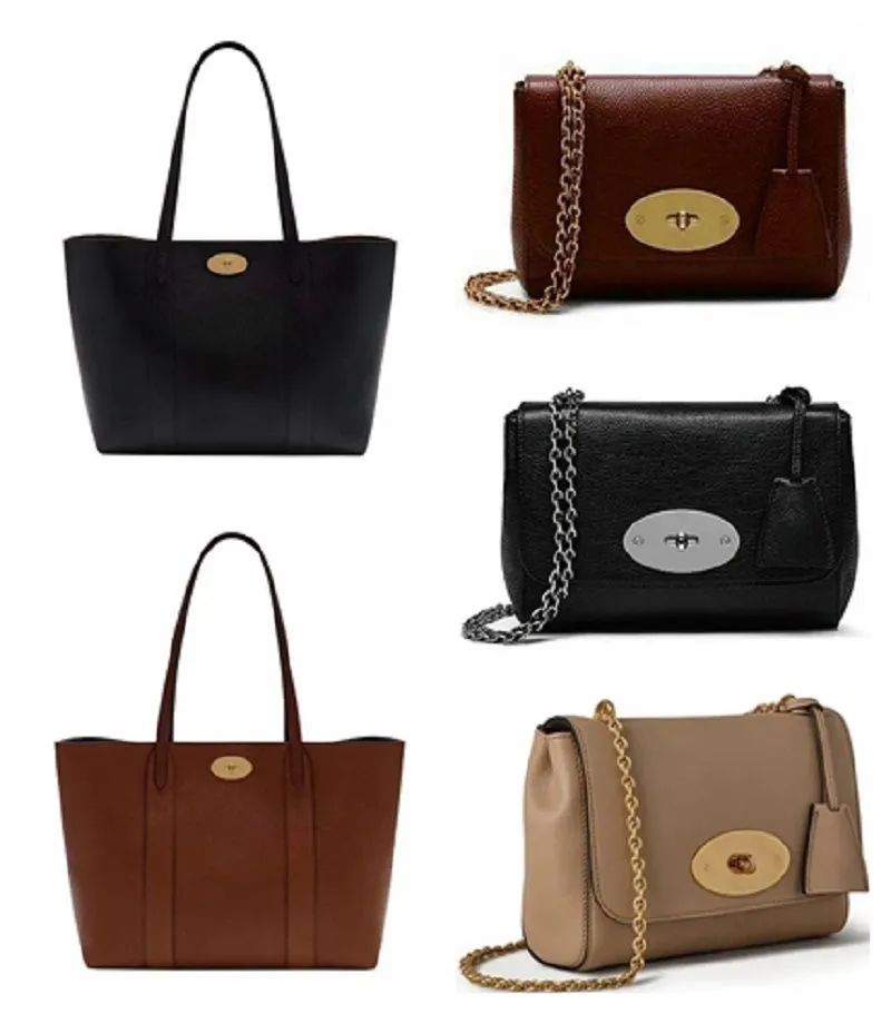 Luxury Designer Lily Leather Tote Bag Mulberry Top Leather Bayswater