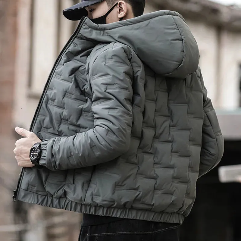 Piumino da uomo Parka invernale alla moda cappotti imbottiti in cotone giacca da uomo outdoor cappotto con cappuccio giacca a vento casual spessa calda 231017