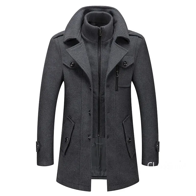 Men's Wool Blends High Quality Winter Coats Male Business Casual Trench Men Cashmere Jackets Overcoats 4 sfewfb 231017