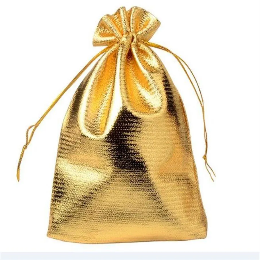 100 pezzi / lotto sacchetti di visualizzazione per imballaggi di gioielli in colore oro per le donne regalo di moda fai da te artigianale W382209