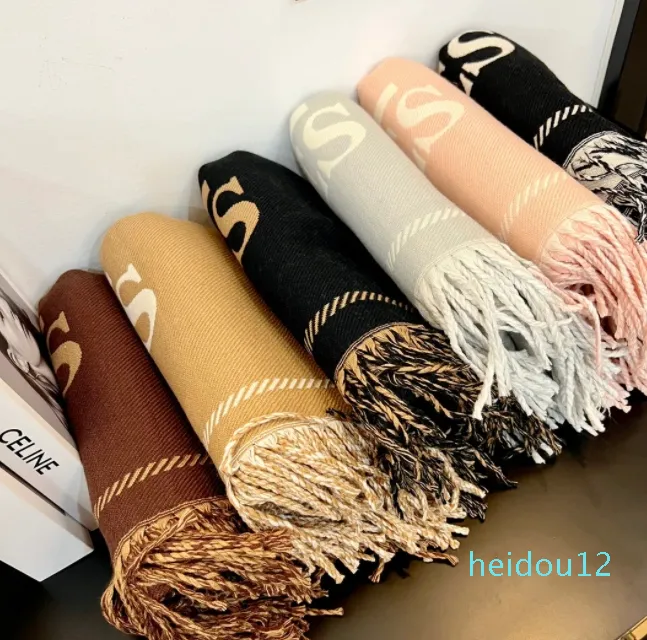 Дизайнерская теплая шерстяная длинная шаль с кисточками, шарфы, кашемировые женские классические плотные одеяла с лошадью