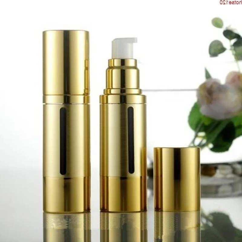 30 ml High-End Gold Airless Vacuum Pump Lotion Shampoo Bottle Cosmetic Container Travel Refillable Bottles For Makeup Products Gods AFMCC