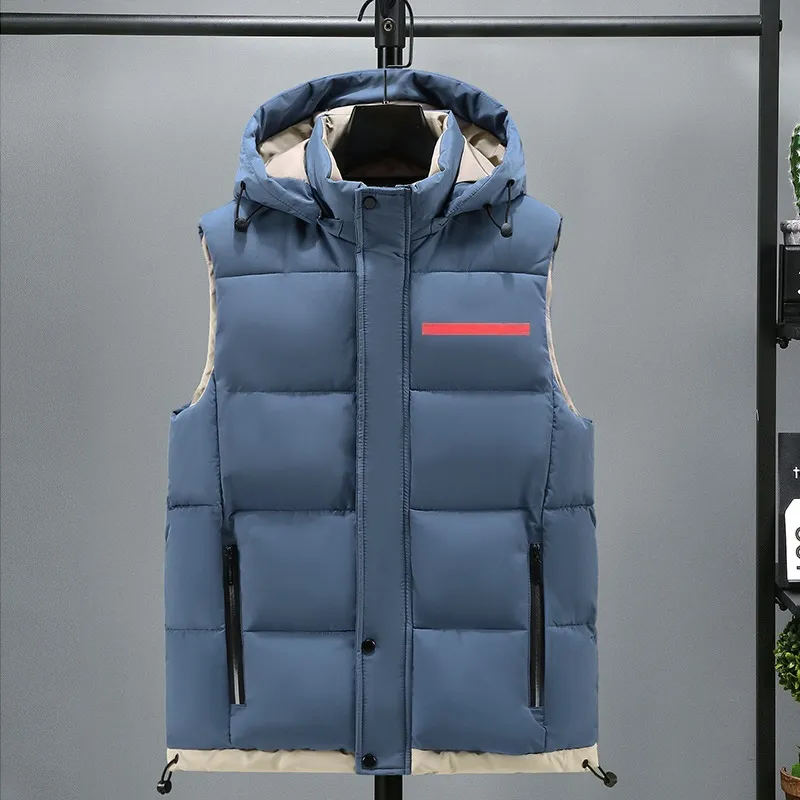 Gilet d'hiver vêtements designer hommes gilets veste à capuche femmes manteaux doudounes badge brodé garder au chaud vêtements d'extérieur de qualité supérieure lettre col montant vestes sans manches