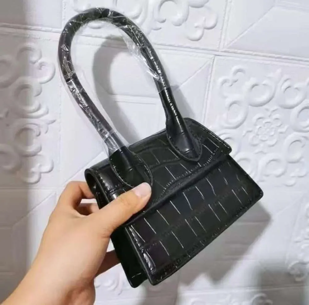 JACIQ 1 2-Loop Nyaste designerväskor Le Bambino Handbag Crossbody Tote Bag Sacoche Muse Fashion Shoulder Split Crocodile Noeud Hand Gift Mini Buy Get Free 632ESS